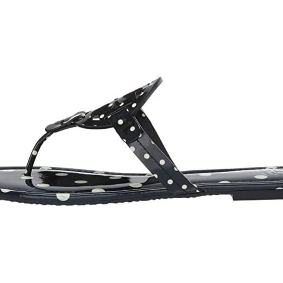 NIB Tory Burch Miller Flip Flop Sandals Shoes NAVY CLASSIC DOT 8, 9.5, 10 - Picture 4 of 10